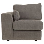 Brad Fabric Modular Sofa Arm Unit, Grey Lhf