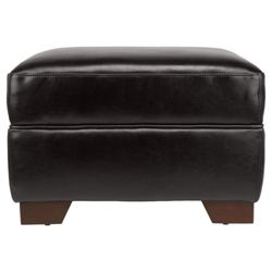 Croft Footstool Dark Brown