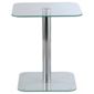 Atom Pedestal Side Table, Clear