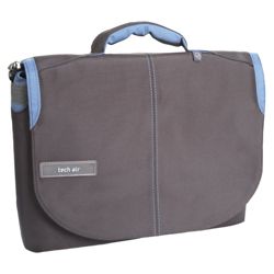 Techair Laptop messenger bag Grey & Blue Z0510 - For up to 11.6 inch laptops/ netbooks