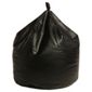 Large Faux Leather Beanbag, Black