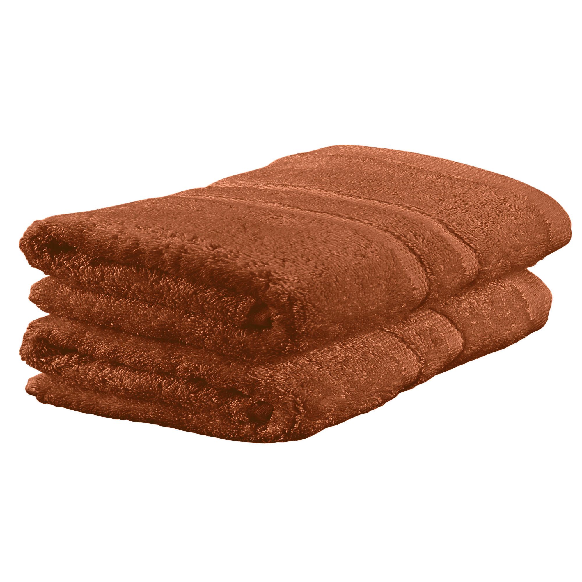 Tesco Bath Towel Twin Pack Burnt Orange 