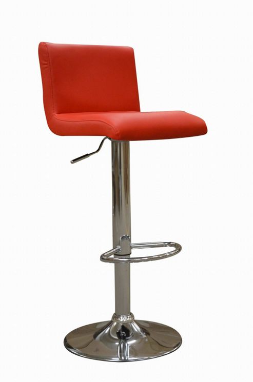 Image of Alto Red Faux Leather Bar Stool