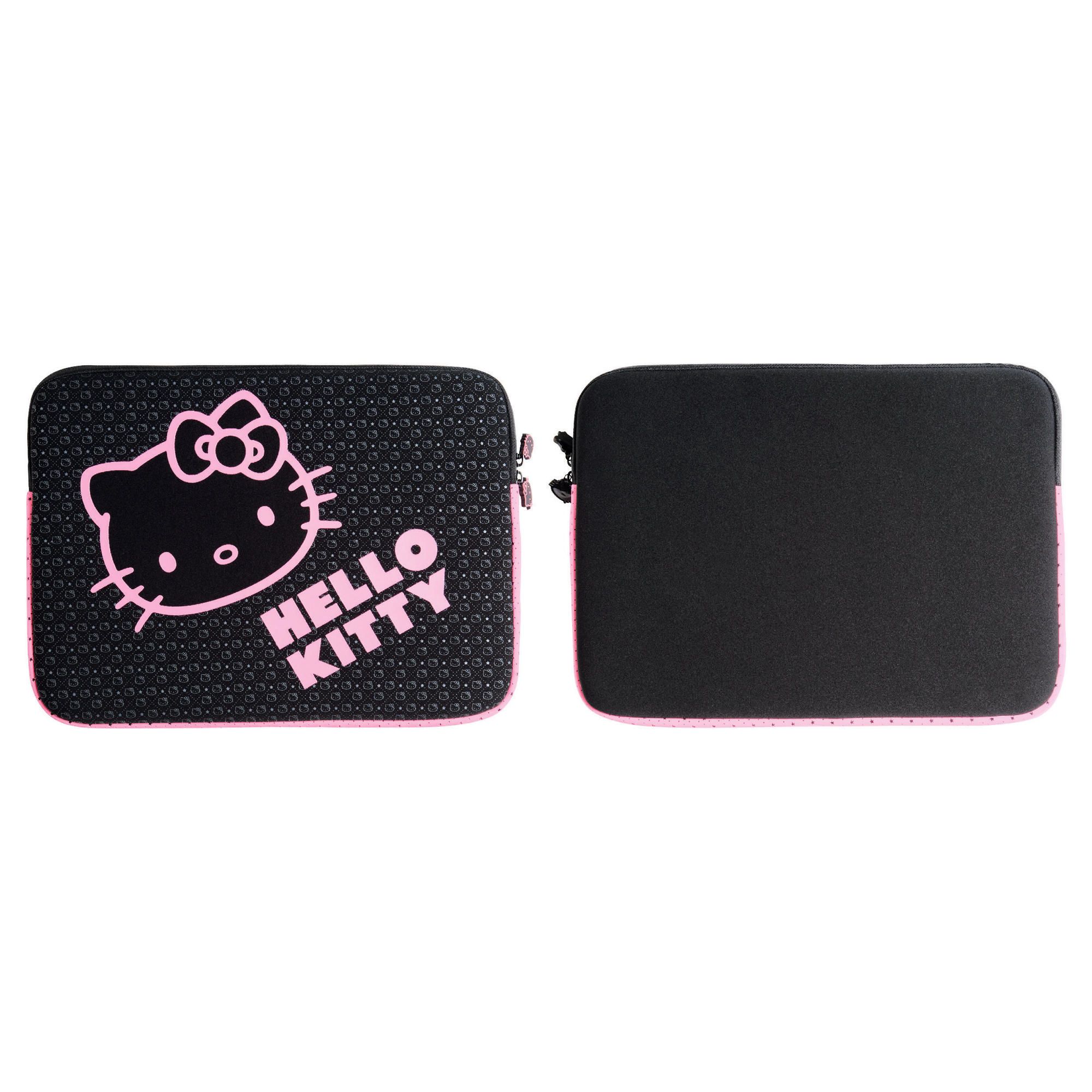 Hello Kitty Black & Pink Neoprene Laptop Sleeves - For up to 15.4 inch laptops