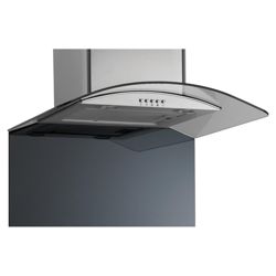 Caple CSBGCURVE/900EB 900 curved glass splashback