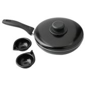Tesco Aluminium 24 cmNon Stick Egg Poacher Black