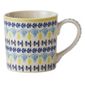 Johnson Bros Set of 4 Blue and Yellow Stitch Mugs