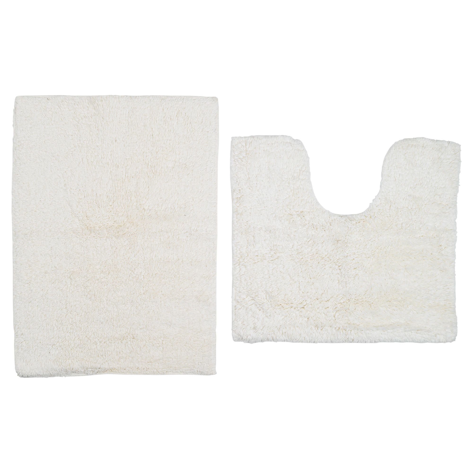 Tesco Pedestal and Bath Mat Set Cream