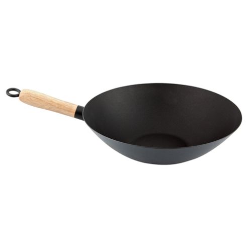 Image of Aluminium 30cm Wok, Black, Teflon Coated