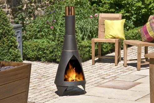 Buy La Hacienda Colorado Contemporary Steel Chimenea - Bronze From Our 