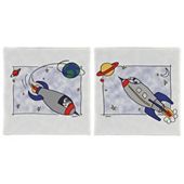 2 Pack Rockets Canvas 30X30Cm