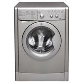Indesit IWDC 6125 S Washer Dryer, 6kg Wash Load, 1200rpm Spin, B Energy Rating. Silver