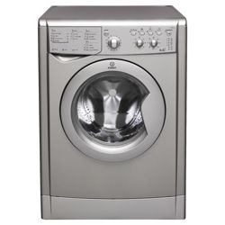 Indesit IWDC 6125 S Washer Dryer, 6kg Wash Load, 1200rpm Spin, B Energy Rating. Silver