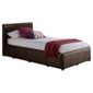 Eden Single Faux Leather Storage Bed Frame, Brown