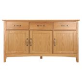 Stockholm 3 Drawer 3 Door Sideboard, Oak