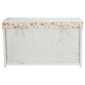 White Wicker Trunk With Floral Lining