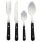 Tesco Country Casual 16 piece, 4 Person Plastic Cutlery Set, Black