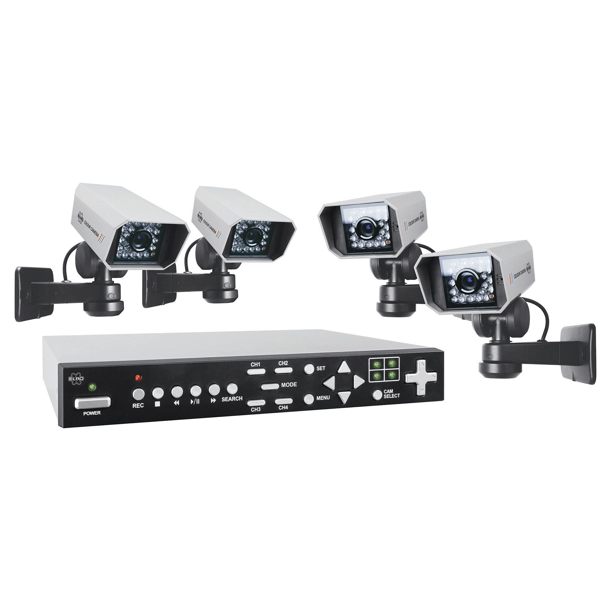 Byron colour 320GB quad CCTV System DVR320SET at Tesco Direct