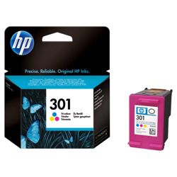 HP 301 Colour Printer Ink Cartridge - Cyan, Magenta and Yellow (CH562EE)