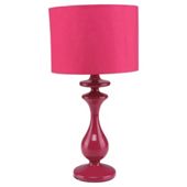 Tesco Lighting Spindle Table Lamp, Fuschia