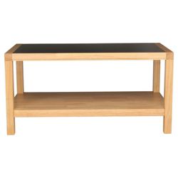 Stratford Coffee Table, Black Glass