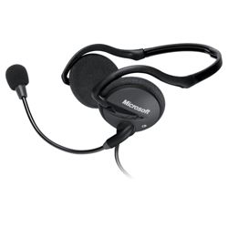 Microsoft Lifechat LX-2000 Stereo 3.5mm Behind the Head PC Headset & Microphone