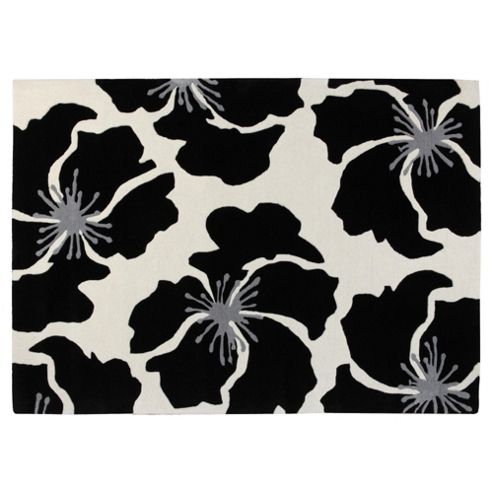 Image of Tesco Rugs Poppy Rug 120x170cm Black