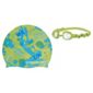 Speedo Sea Squad Swimming Goggles & Hat Set, 2-6, Green