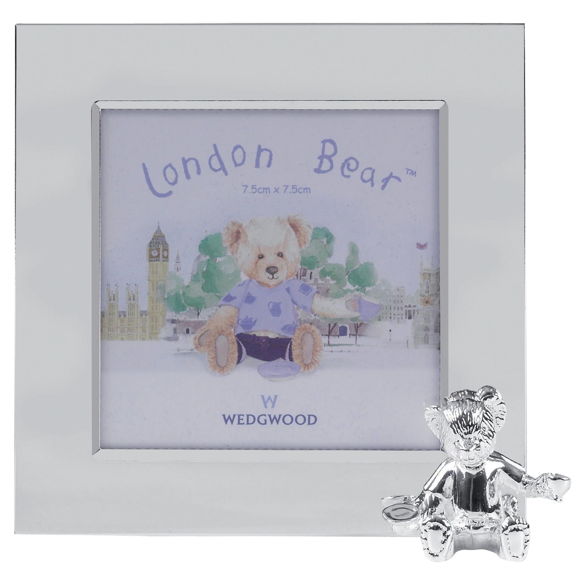 Wedwood Silver Collection Christening Bear Photo Frame