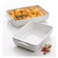 Pyrex Wave 2 piece Rectangular Roaster Set, White