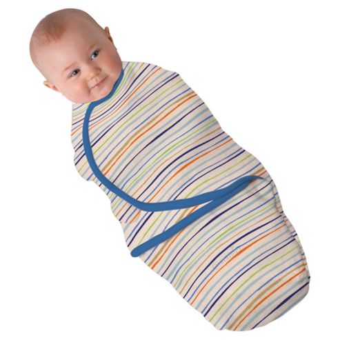 Image of Summer Infant Swaddleme Wavy Stripe, Blue