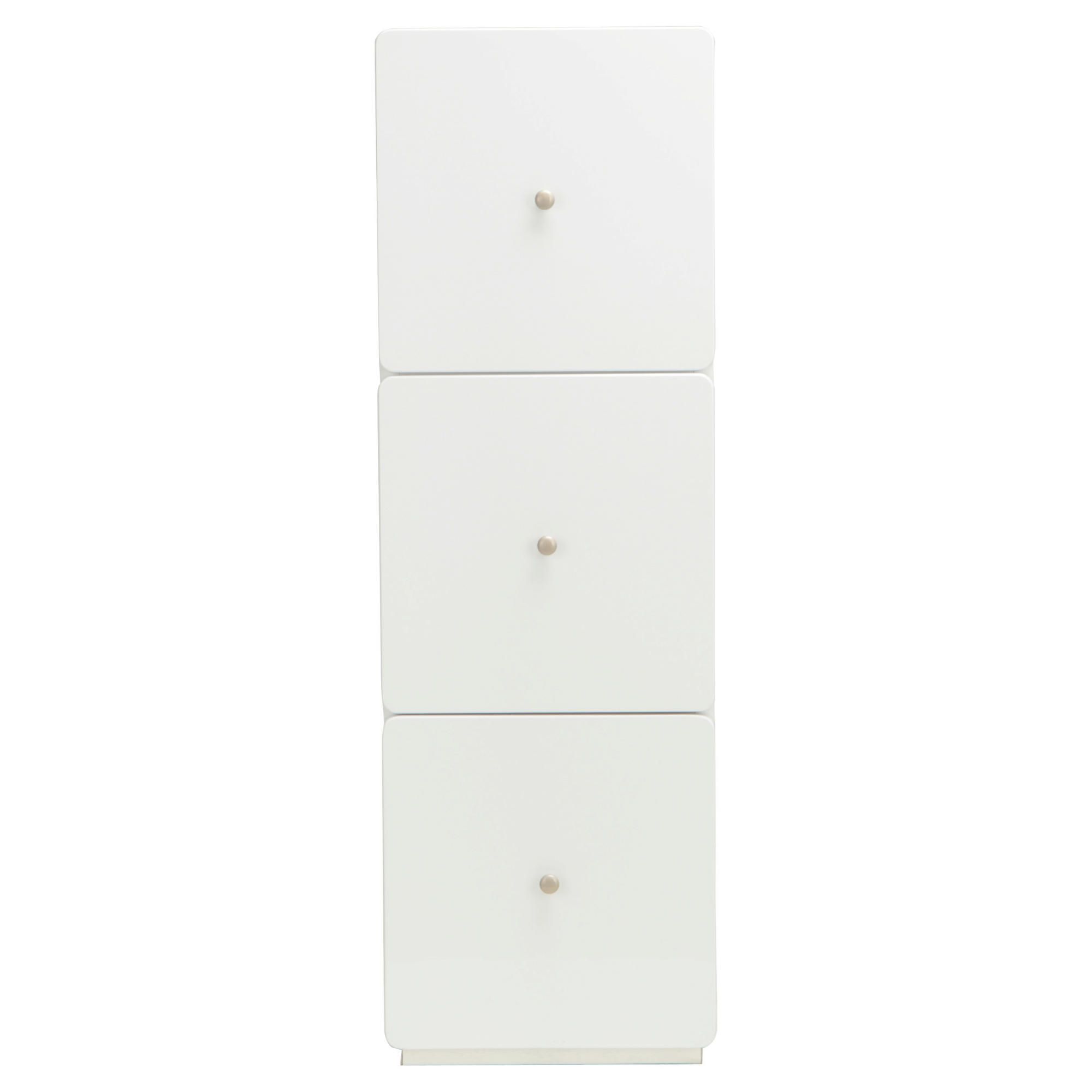 Stockholm White Gloss 3-Drawer Unit