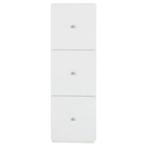 Image of Stockholm White Gloss 3-drawer Unit