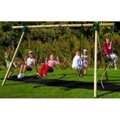 Plum Orang-Utan Wooden Garden Swing Set