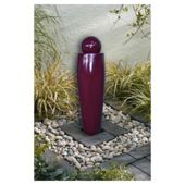 Mains red water feature with white LED lights