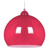 Tesco skandia metal ceiling fitting in fuschia gloss finish