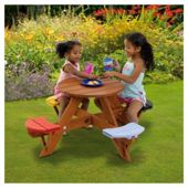 Plum Children's Garden Picnic Table With Coloured Seats