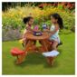 Plum Children's Garden Picnic Table With Coloured Seats