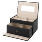 LC Large Black Croc Effect Jewellery Box
