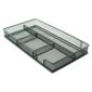 Metal, mesh drawer organiser. Black