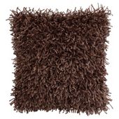 F&F Home Glam Shaggy Cushion Taupe
