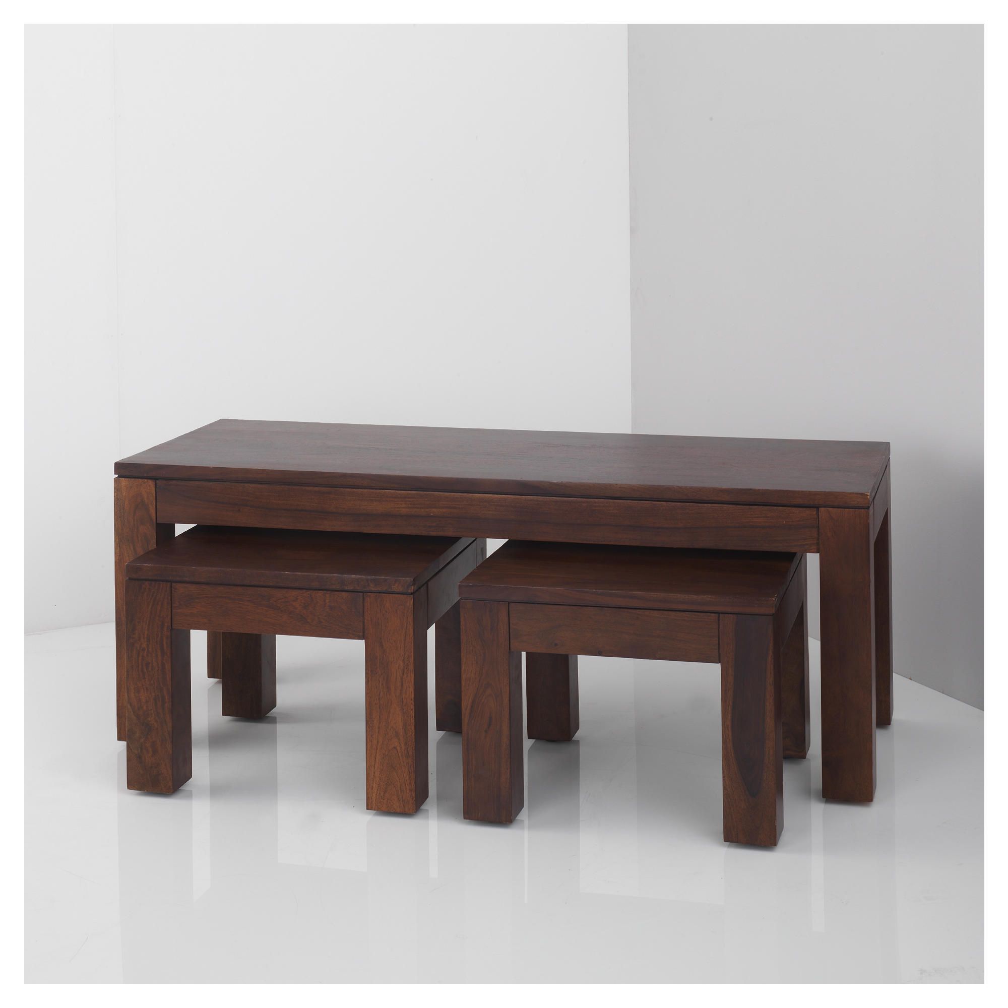 Tamarai Nest Of 3 Coffee Tables, Sheesham at Tesco Direct