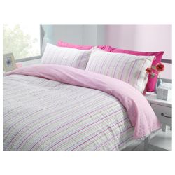 Tesco Seersucker Stripe Duvet Set
