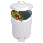 Brabantia 20L White Pedal Bin with Food Trap