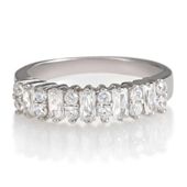Platinum Plated Silver Eternity Ring, M