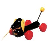 Brio Toddler Classic Dachshund Dog Pull Along, wooden toy