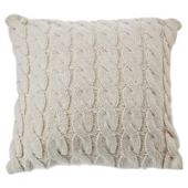 F&F Home Cable Knit Cushion Cream