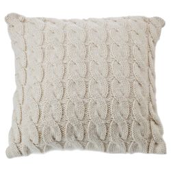 F&F Home Cable Knit Cushion Cream