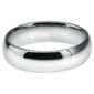 Sterling Silver Mens 6mm D Shape Wedding Ring, S