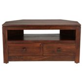 Tamarai Corner Tv Unit, Sheesham